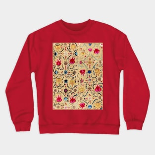 Antique Uzbek Suzani Pattern Crewneck Sweatshirt